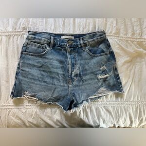 PacSun Distressed Blue Denim Shorts